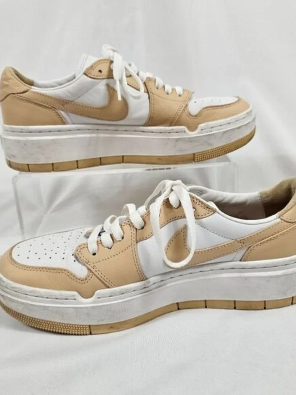 Nike Air Jordan 1 Elevate Low Sneakers In White Onyx - Size 11